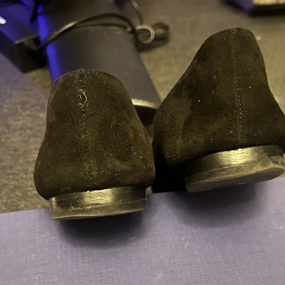 SARAH FLINT Bennet black suede leather loafers flats 39 Italy - Picture 7 of 8